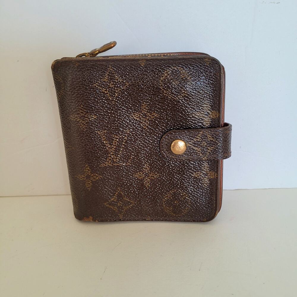 Vintage Louis Vuitton Monogram Canvas Billfold Wallet Coin Purse Made in France